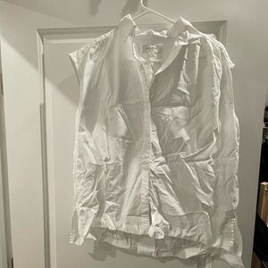 Banana Republic White Button-Down Shirt